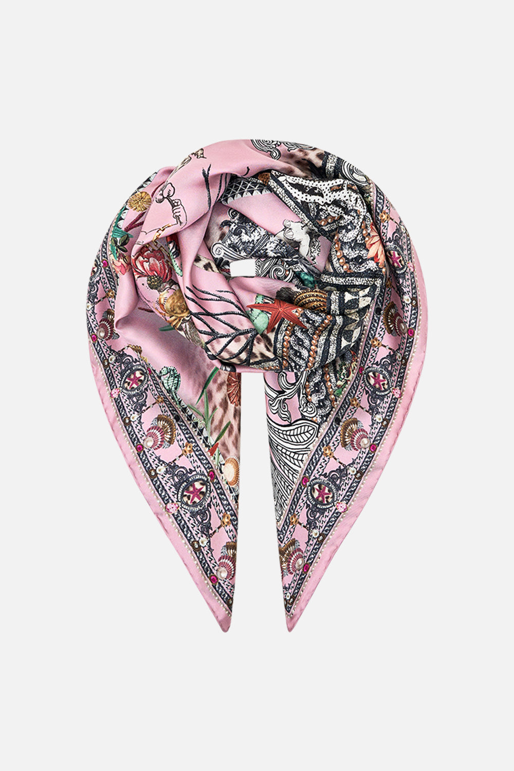CAMILLA Silk Square Scarf in Cave Of Wonders print