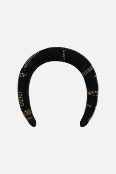 PADDED HEADBAND SOLID BLACK