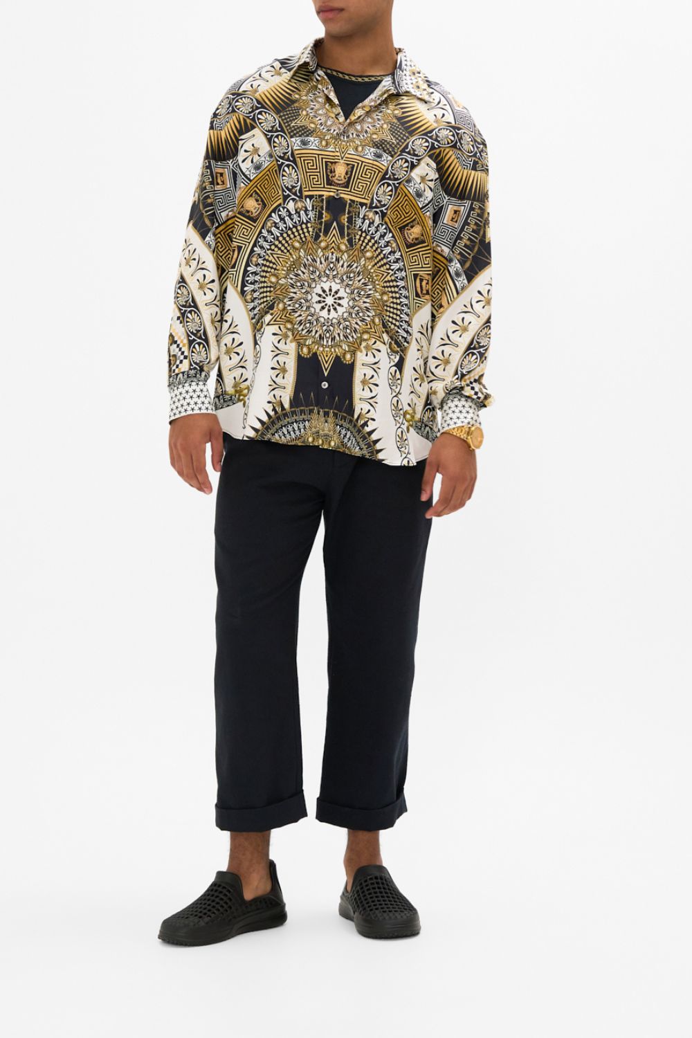 CAMILLA Oversized Shirt in Temples Of Dendara Print.