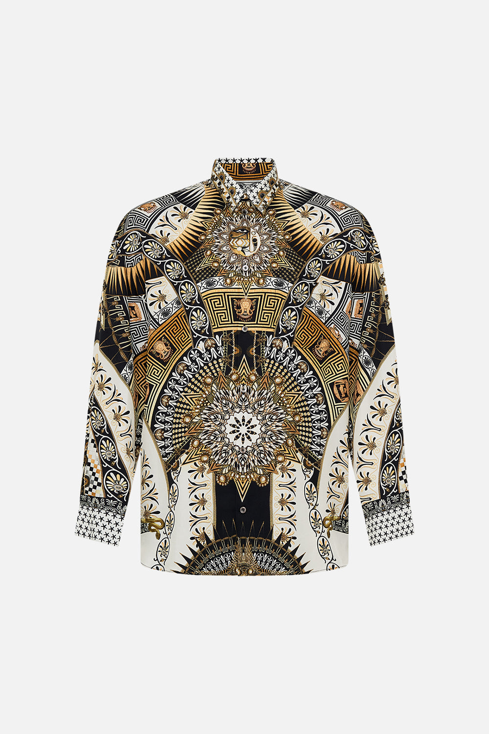 CAMILLA Oversized Shirt in Temples Of Dendara Print.