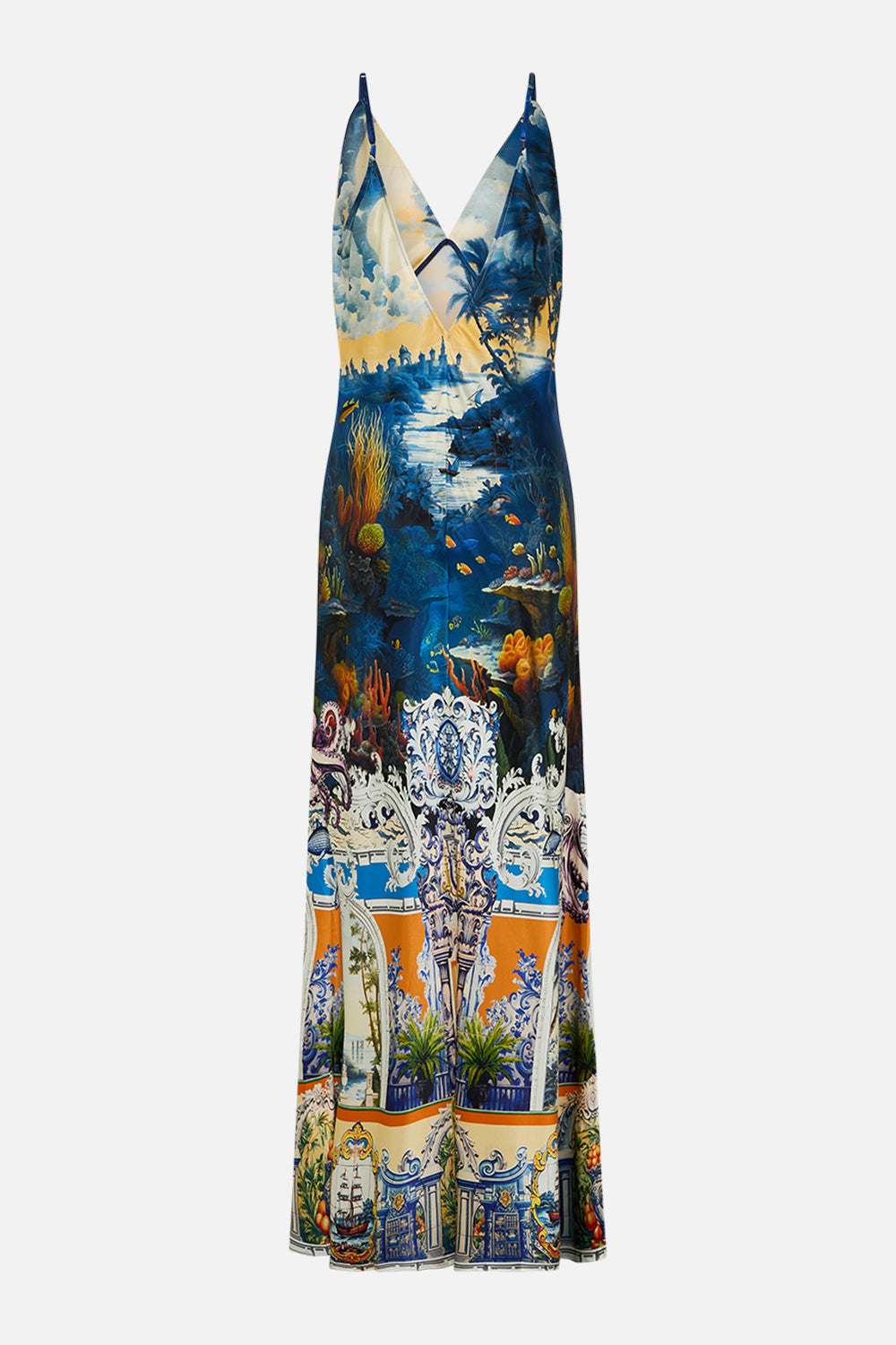 V NECK FULL LENGTH BIAS SLIP DRESS SONG OF SAINT ANTHONY