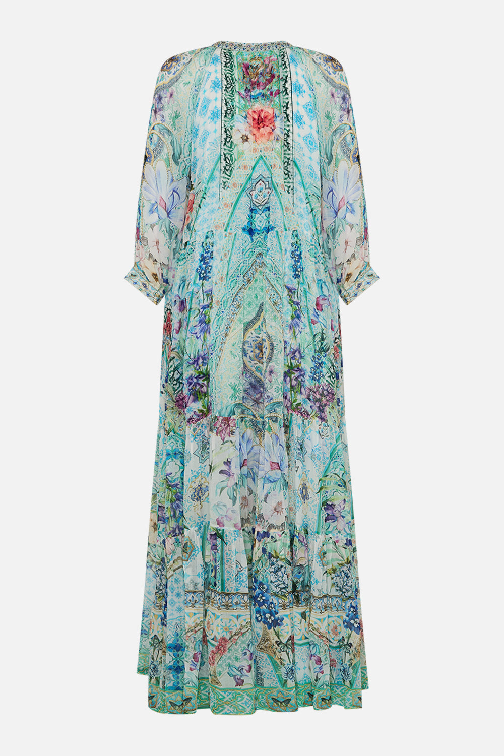 LONG GATHERED PANEL DRESS SUNRISE IN SINTRA