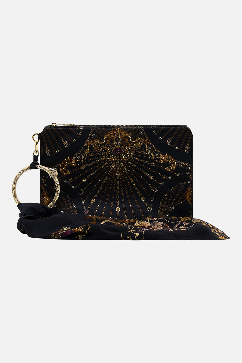 RING SCARF CLUTCH BAROQUE AROUND THE CLOCK