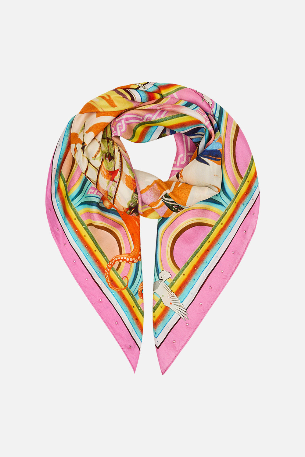 LARGE SQUARE SCARF SALTY SPLENDOUR