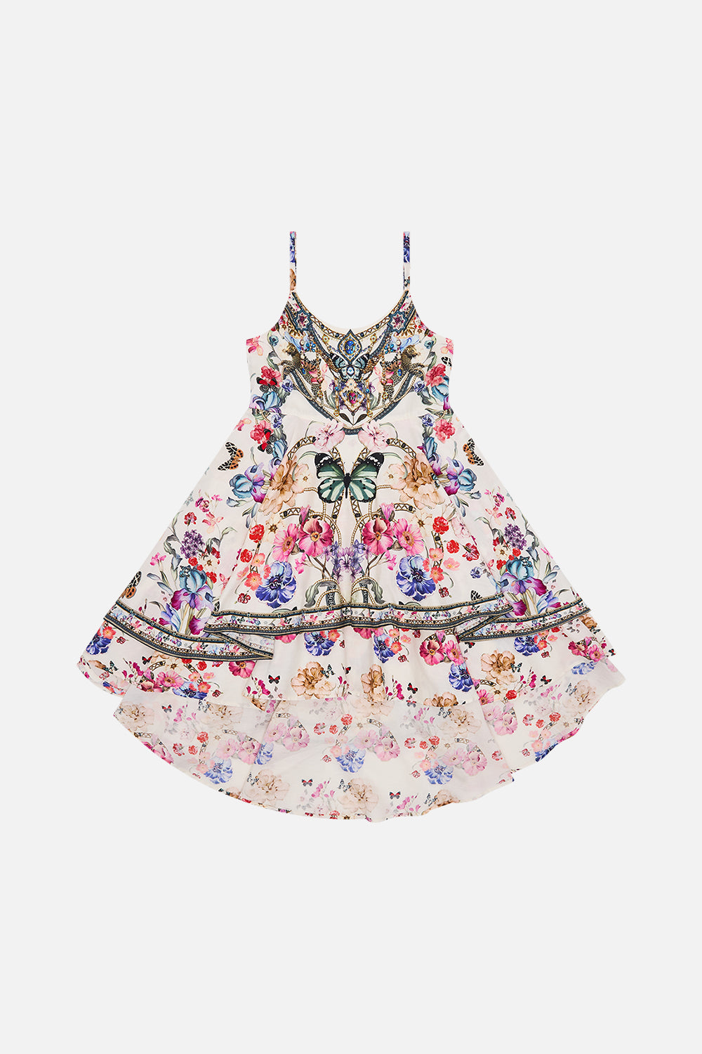 KIDS ROUND NECK TIERED DRESS 12-14 MONSERRATE MAGIC