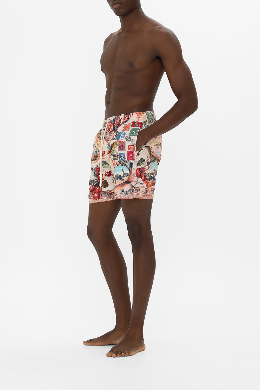 The CAMILLA MID LENGTH BOARDSHORT WITH ELASTIC WAIST NOTES FROM THE ROAD