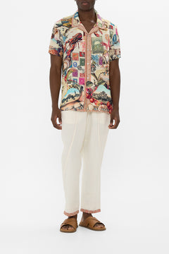 RELAXED PANELLED PANT WITH SILK BELT NOTES FROM THE ROAD