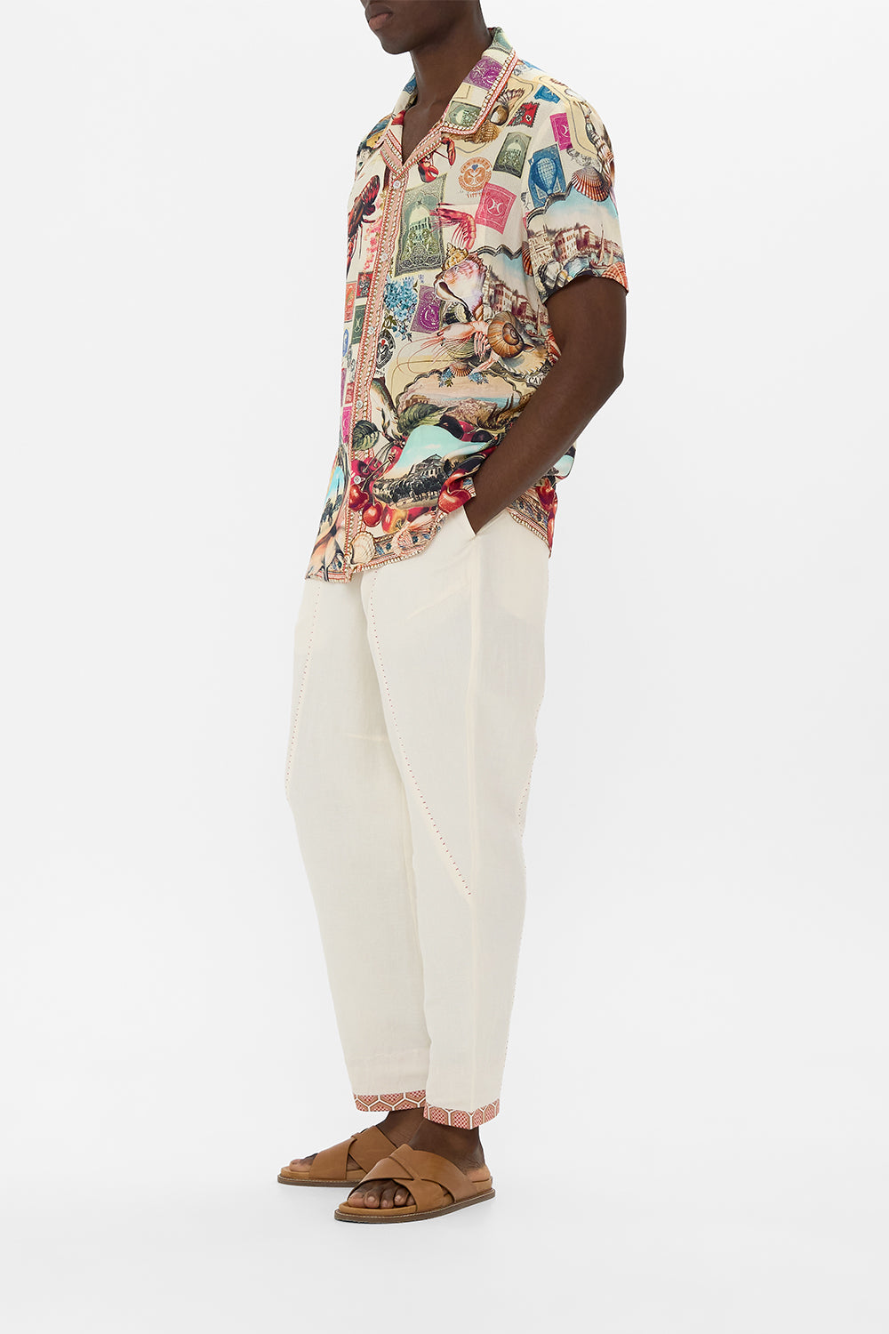 The CAMILLA RELAXED PANELLED PANT WITH SILK BELT NOTES FROM THE ROAD
