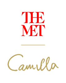 Logo with 'The Met' and 'Camilla' text on a white background