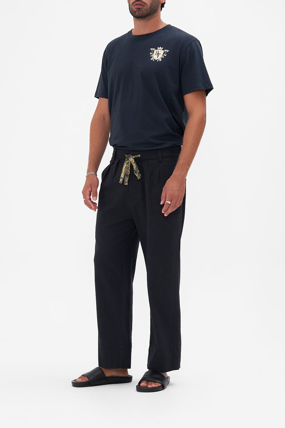 WIDE LEG PLEATED PANT THE NIGHT IS NOIR