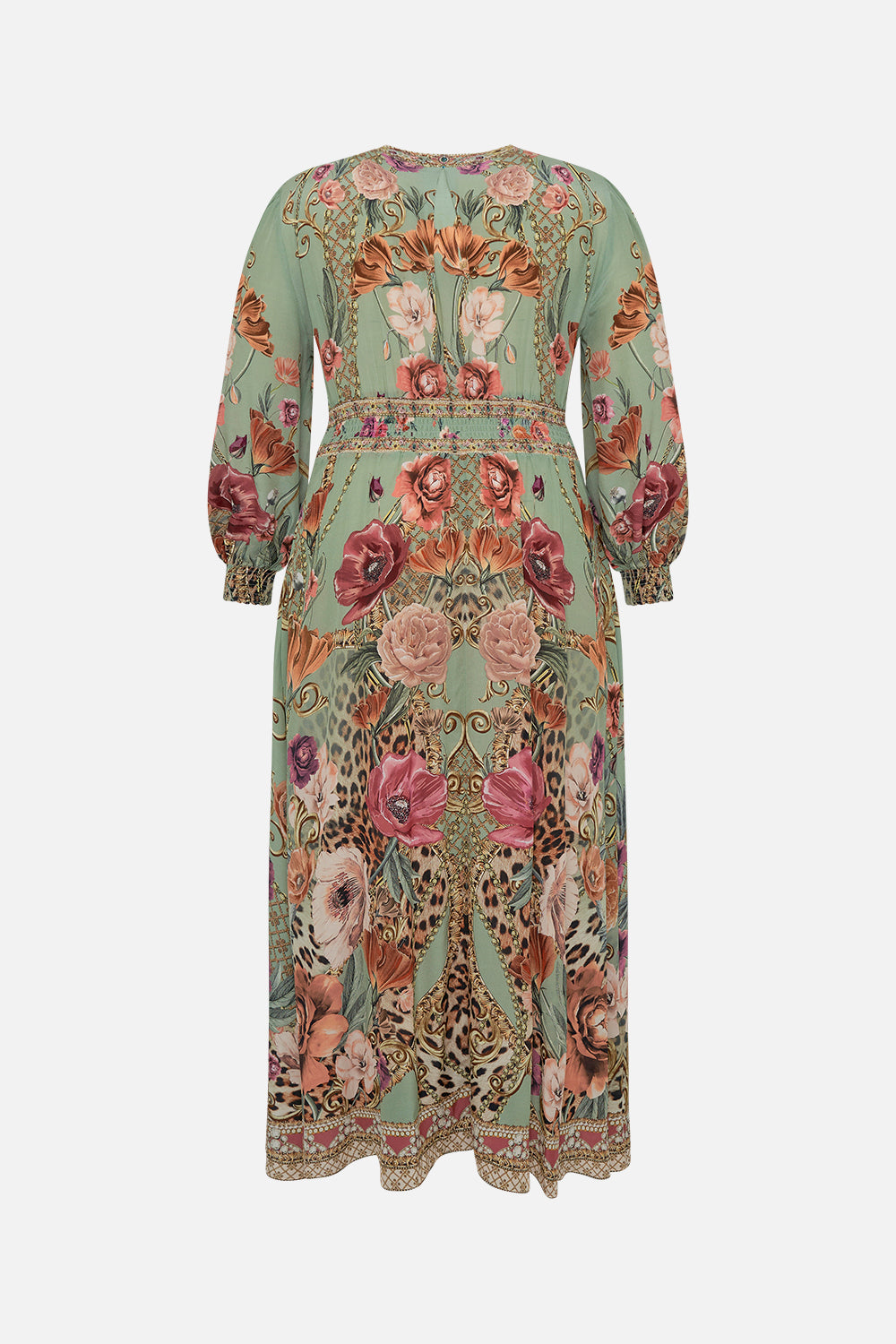 BUTTON DRESS WITH SHAPED WAISTBAND GROW AND GLOW