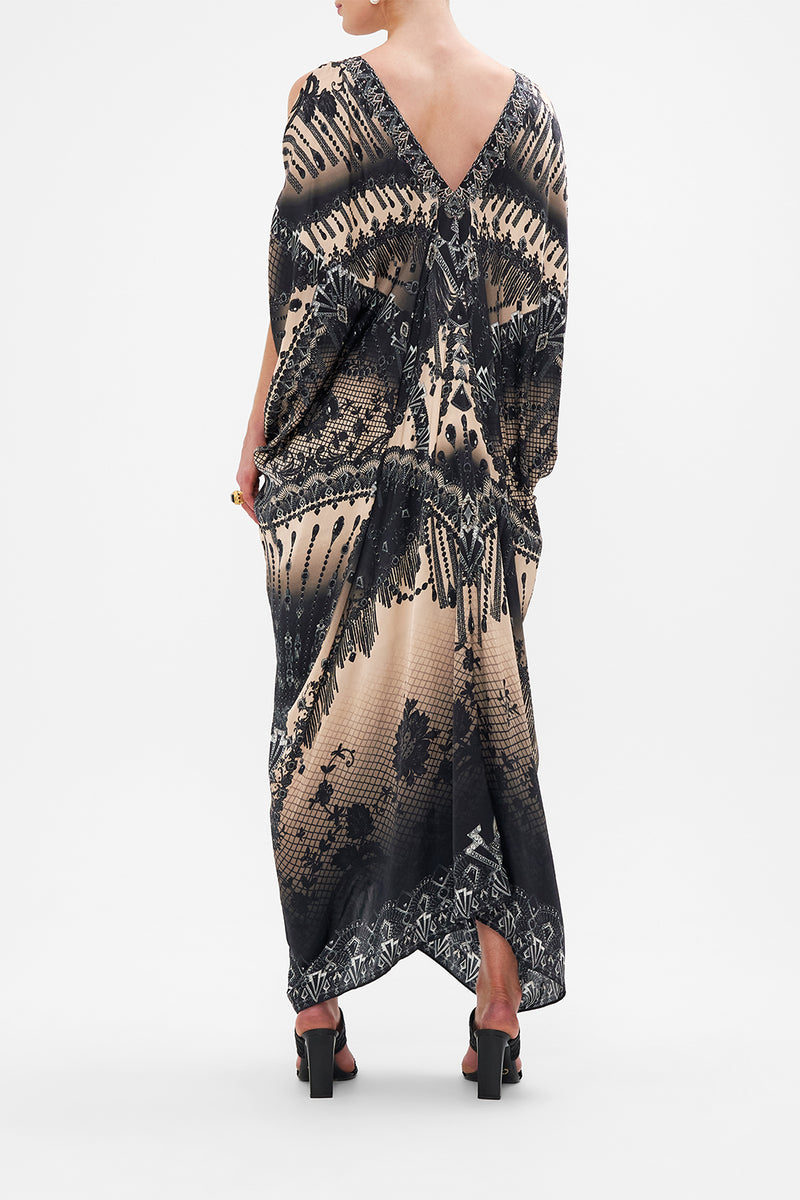 LONG DRAPE DRESS WITH ZIP FRONT CHAOS IN THE COSMOS main image 1