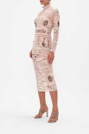 Product view of CAMILLA mesh dress in Fame Fever print