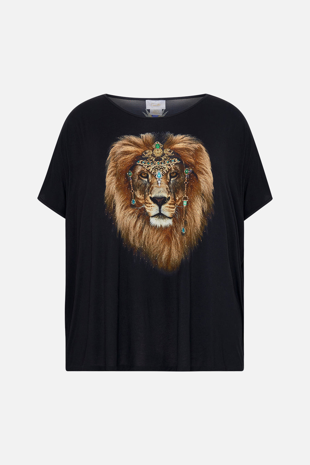 LOOSE FIT ROUND NECK TEE - BLACK SING MY SONG