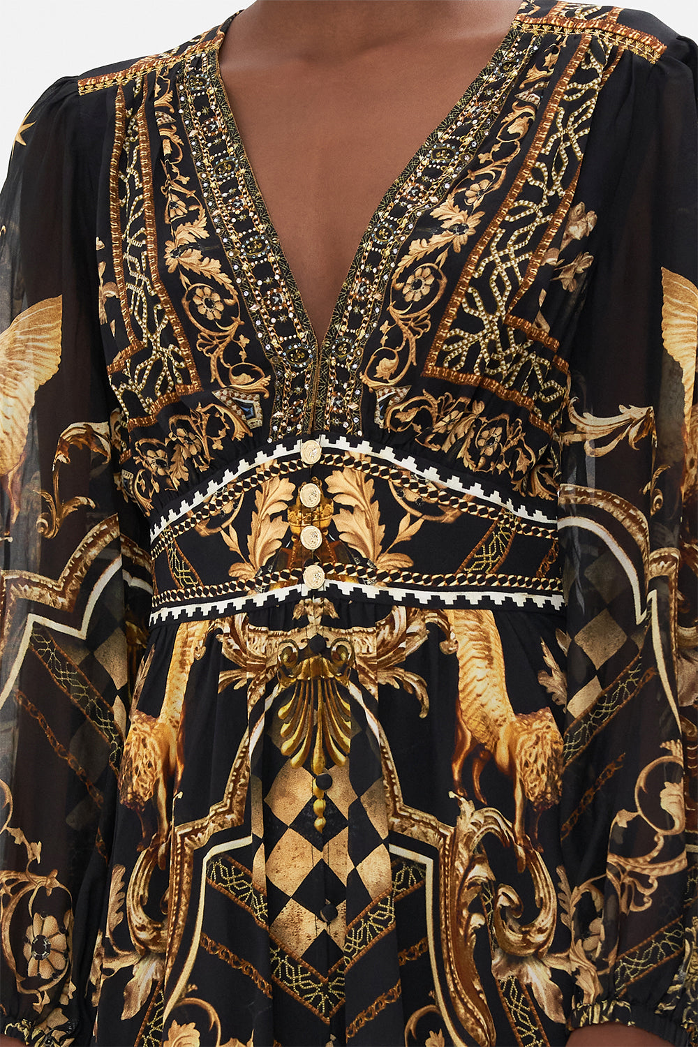 CURVED WAISTBAND SHORT DRESS DUOMO DYNASTY