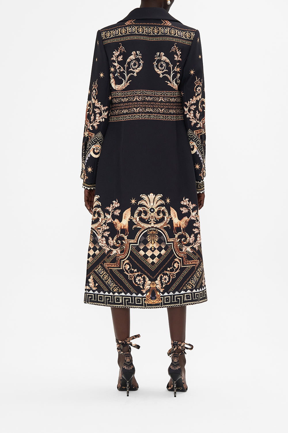 The CAMILLA LONG BUTTON FRONT COAT DUOMO DYNASTY
