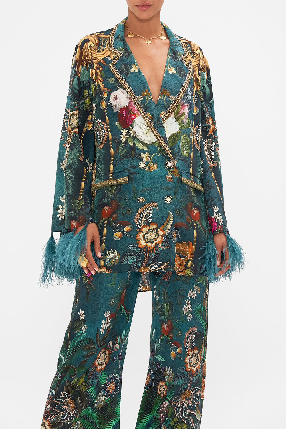 FLARED SLEEVE DOUBLE BREASTED JACKET VERDIS WORLD