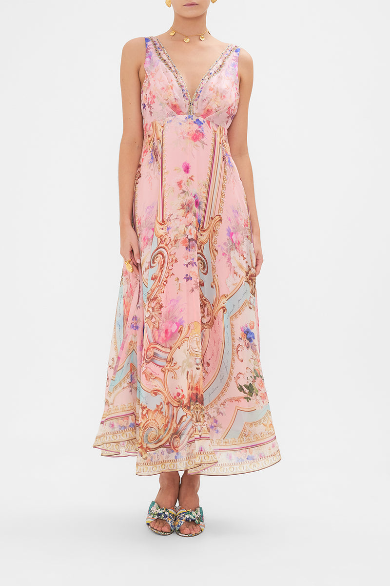 Camilladress Strapless Tube Patchwork Pleated Maxi Dress
