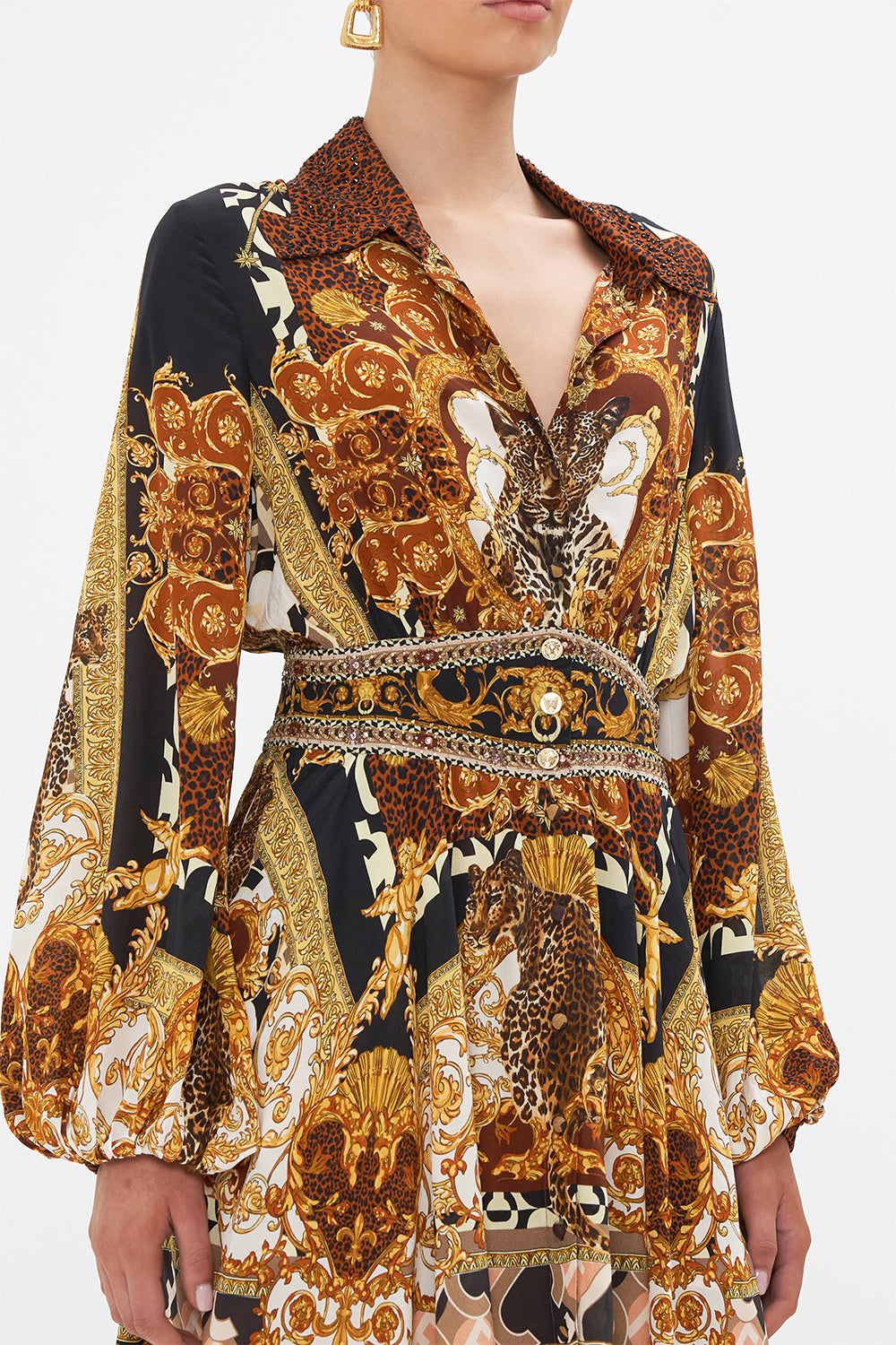 Collared Shaped Waistband Dress | CAMILLA AU – CAMILLA