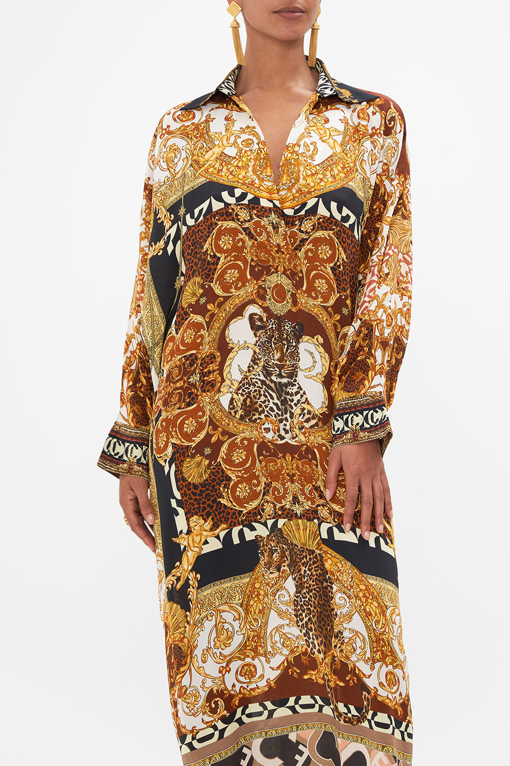 Wing Collar Kaftan, Feeling Fresco | CAMILLA AU – CAMILLA