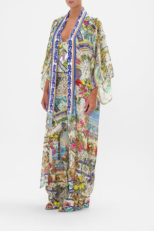 Kimono Layer With Collar, Amalfi Amore | CAMILLA AU – CAMILLA