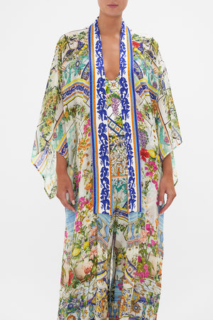 Kimono Layer With Collar, Amalfi Amore | CAMILLA AU – CAMILLA