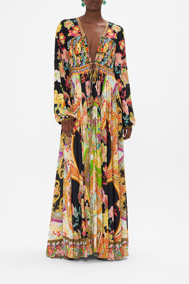 Peasant Dress With Tie Front CAMILLA AU CAMILLA