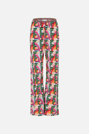 Product view of CAMILLA silk drawstring pant in An Italian Welcome print