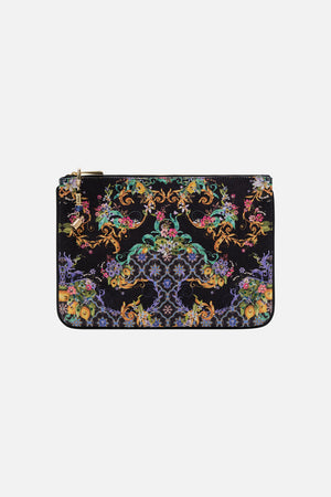 Product view of CAMILLA printed clutch in Meet Me In Marchesa print