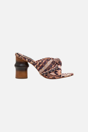Product view of CAMILLA leopard print mid heel in Standing Ovation print