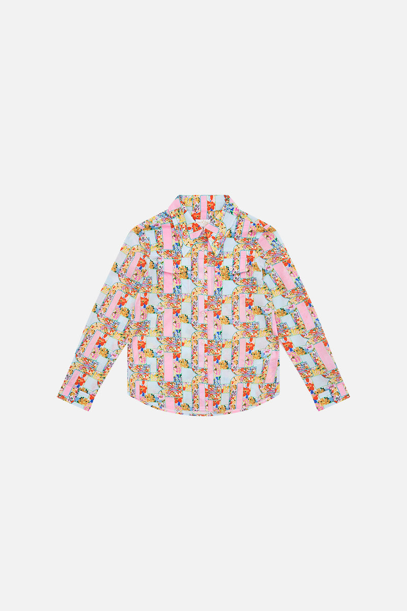 KIDS RELAXED BUTTON THROUGH SHIRT 4-10 AN ITALIAN WELCOME