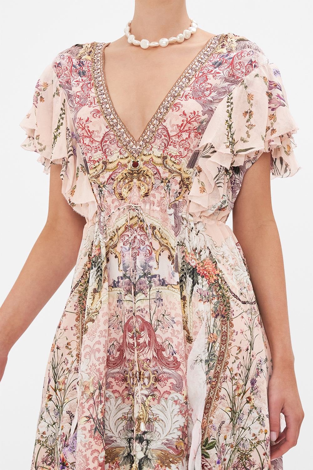 ALL OVER RUFFLE DRESS SUNLIGHT SYMPHONY