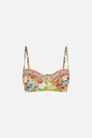 Product view of CAMILLA bikini top with underwire in Sundowners in Sicily print 