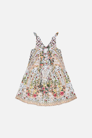 Back product view of Milla by CAMILLA kids floral dress with bow in Reniassance Romance print 