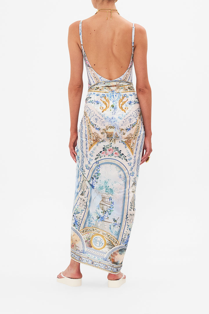 Camilla Multi Wear Long Sarong w/ Frill Edge in Heirloom Empire