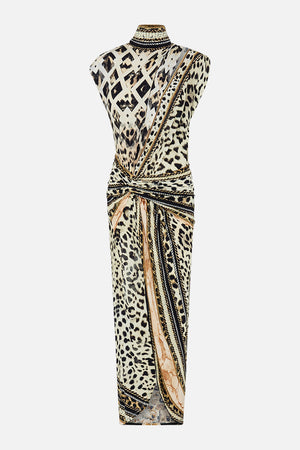 Product view of CAMILLA jersey animal print dress in Mosaic Muse print