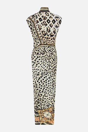 Back product view of CAMILLA jersey animal print dress in Mosaic Muse print