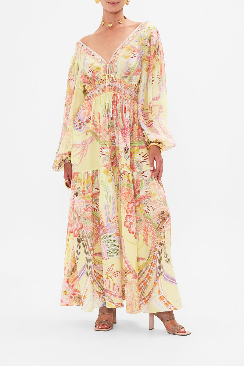 Shirred Detail Long Sleeve Dress | CAMILLA AU – CAMILLA