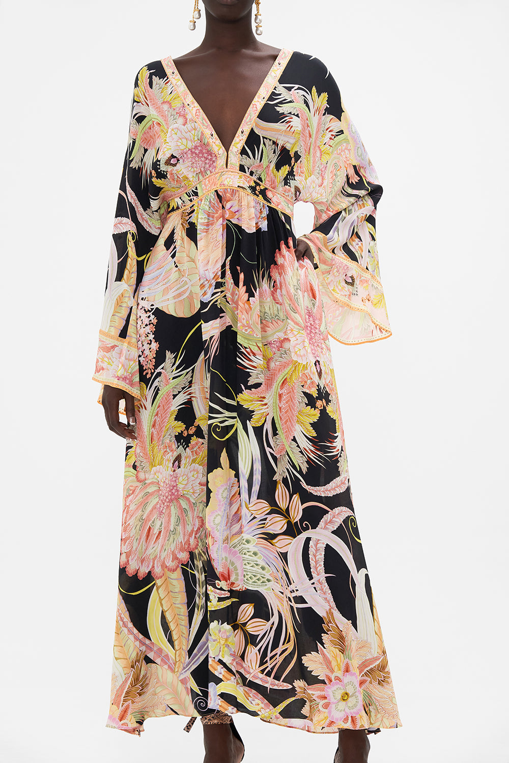 Gathered Kimono Dress, Lady Of The Moon CAMILLA AU – CAMILLA