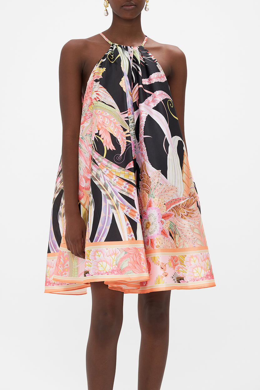 CROSS FRONT MINI DRESS LADY OF THE MOON