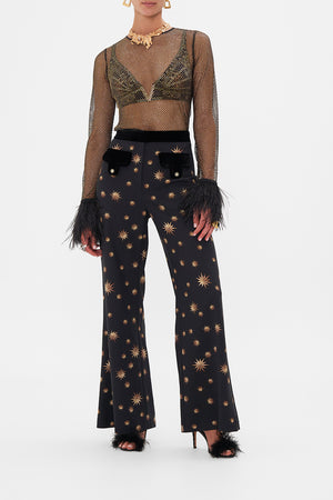 lace sheer flared trousers, GANNI