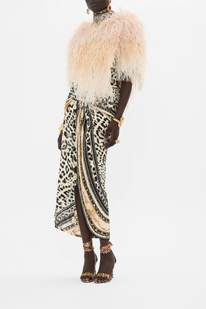 CAMILLA beaded feather gilet in Mosaic Muse 