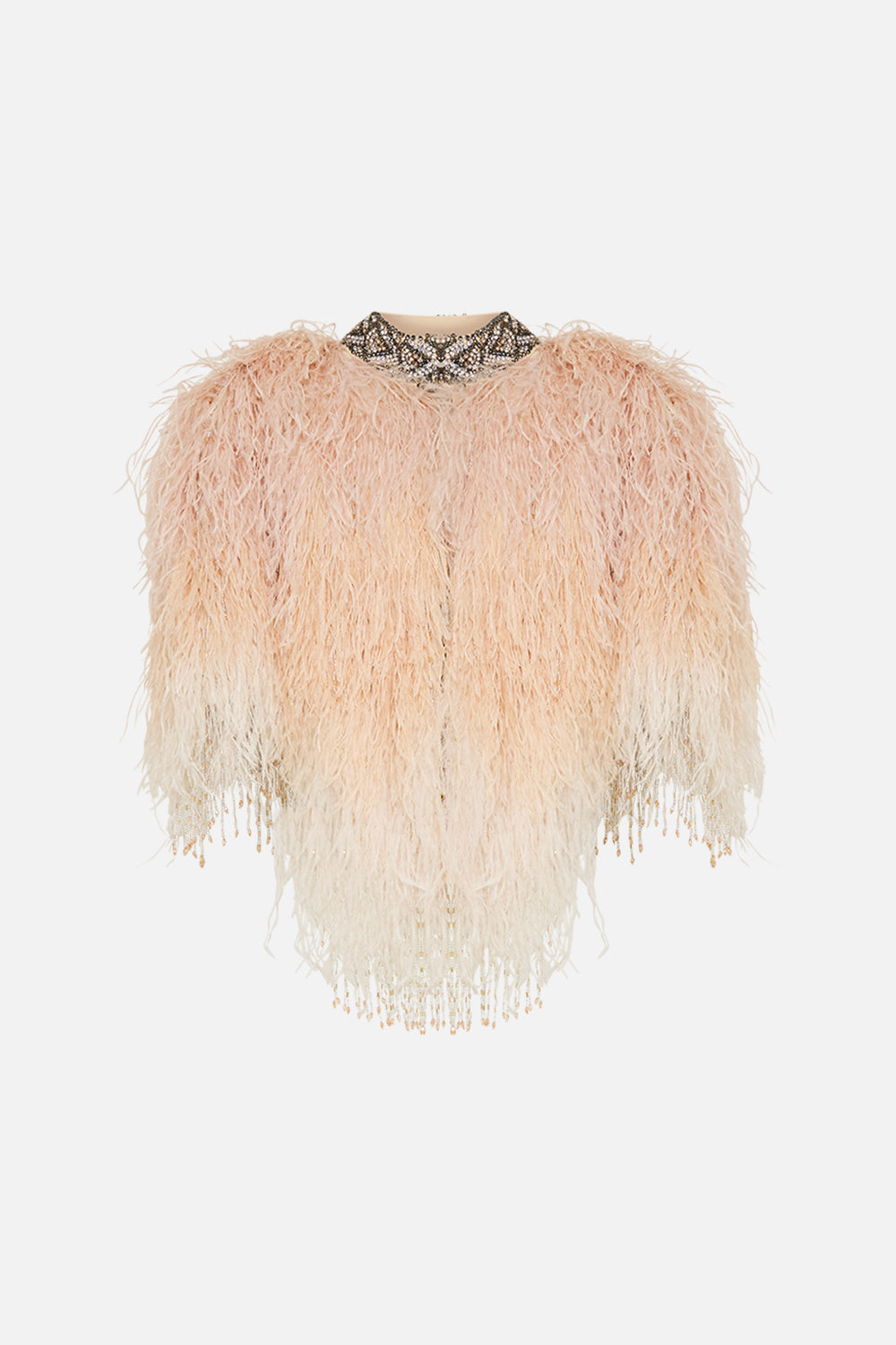 FEATHER BEADED GILET MOSAIC MUSE