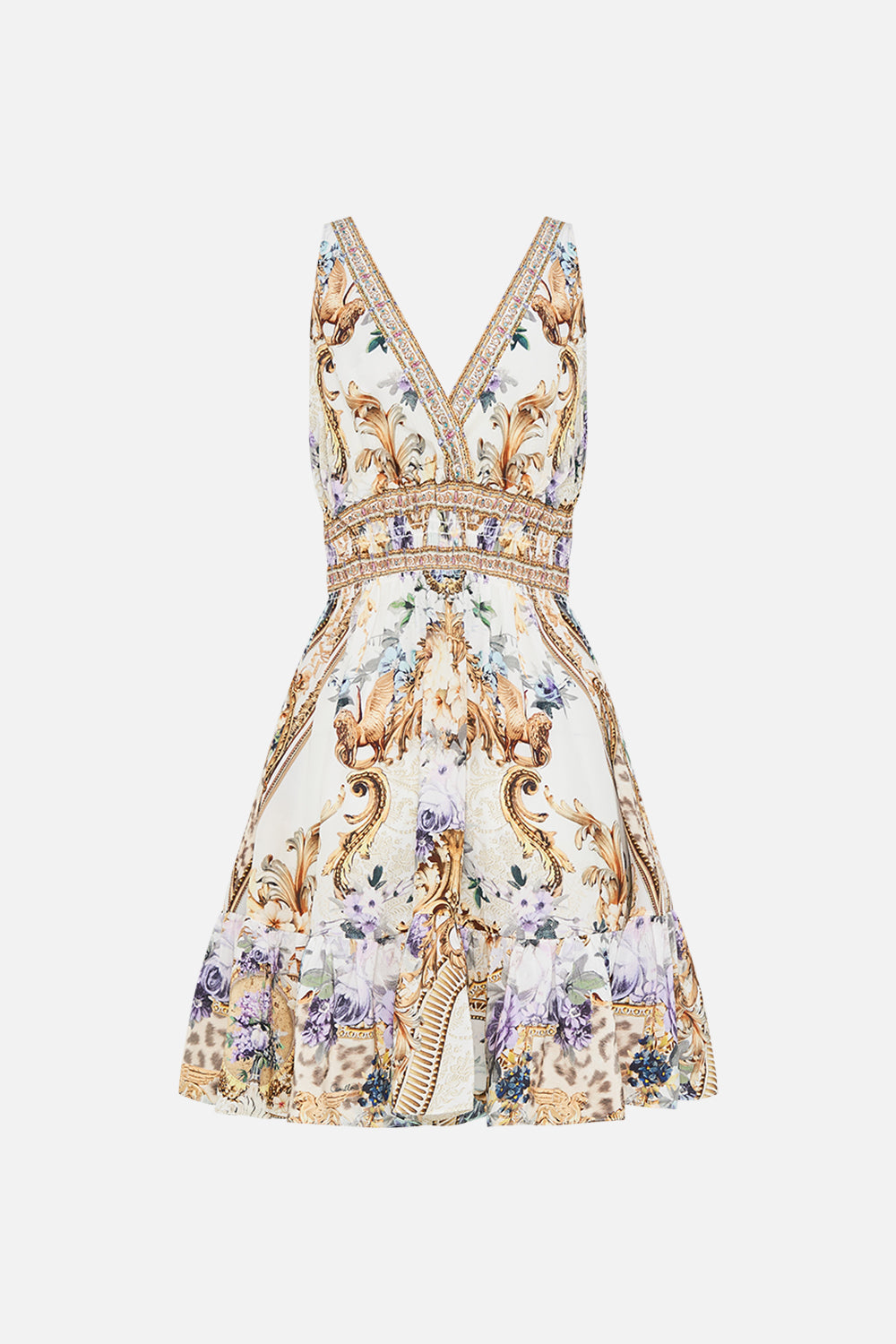 SHIRRED WAIST DETAIL MINI DRESS PALAZZO PLAY DATE