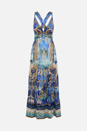 Product view of CAMILLA t back dress in Views Of Vesuvius print