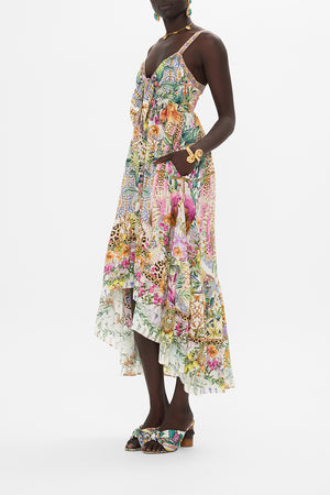 Tie Front High Low Dress, Flowers Of Neptune | CAMILLA AU – CAMILLA