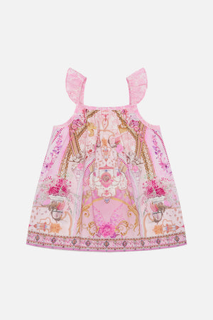 BABIES STRAIGHT NECK DRESS WITH FRILL SLEEVES FRESCO FAIRYTALE