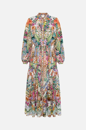 Product view of CAMILLA maxi shirt dress in Fkowers Of Neptune print
