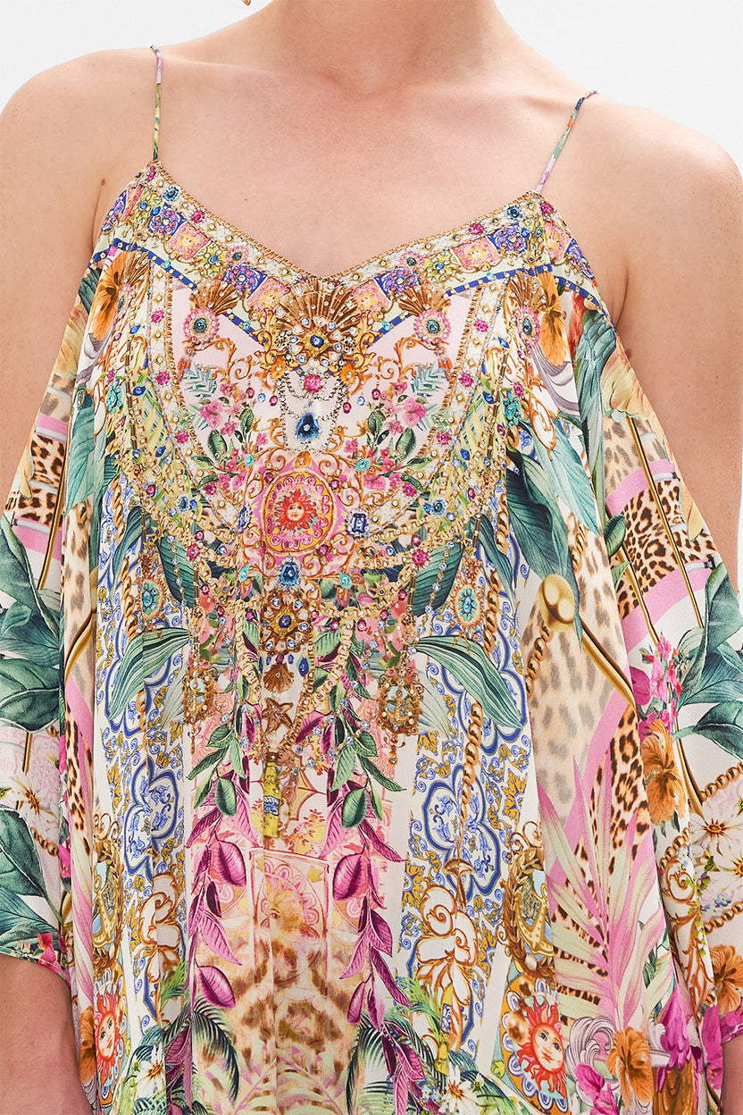 SHOESTRING STRAP KAFTAN ROCOCO GLOW