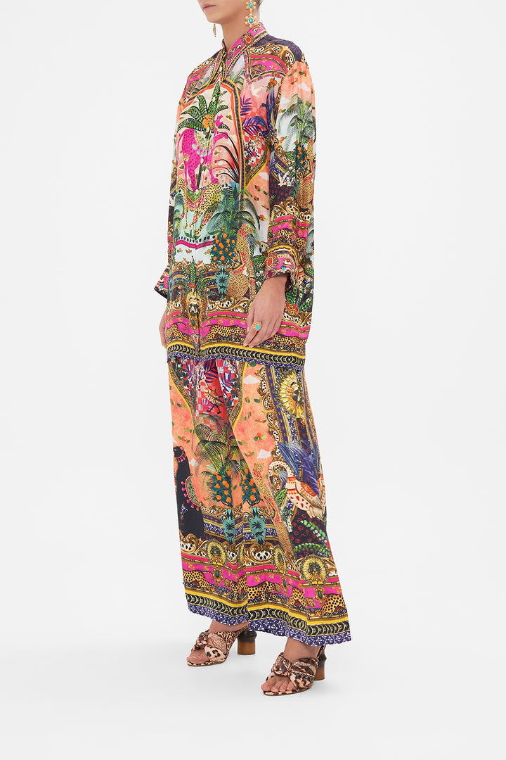 LONG LINE SHIRT WITH YOKE AND BUTTON DETAIL SONG OF SACRIFICE